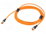 Cable: for sensors/automation | M12 | PIN: 4 | 5m | plug | 230VDC | 230VAC