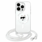 Other Phone Accessory Karl Lagerfeld  Karl Lagerfeld IML Choupette Head & Cord Magsafe Case for iPhone 16 Pro Max - Clear