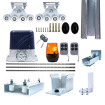 Complete automation kit for self-supporting gates PNI AP800D, motor, wheels, photocells, remote control, lamp, 6 meters rack, 3x2 m rail for a useful opening of 4-5m, 230V, 1100 N and 800KG sliding ga