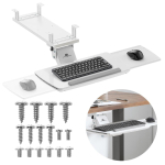 Uued tooted // Uchwyt / p&oacute;łka na klawiaturę Maclean, montaż do blatu biurka, regulowany, max. 5kg, biały,  MC-156 W