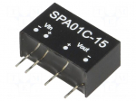 Converter: DC/DC | 1W | Uin: 36&divide;75V | 15VDC | Iout: 6&divide;67mA | SIP6 | 3g