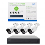 POE PNI House IPMAX POE 5 videovalvekomplekt, NVR 4 POE pordiga ja 4 5MP IP kaameraga