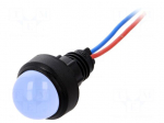 Indicator: LED | prominent | 12VDC | 12VAC | Cutout: &Oslash;13mm | IP40