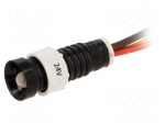 Indicator: LED | recessed | 24VDC | 24VAC | Cutout: &Oslash;11mm | IP40 | plastic