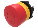Switch: emergency stop | 22mm | Stabl.pos: 2 | NC x2 | red | none | 84