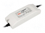 Power supply: switched-mode | LED | 40W | 15VDC | 13.5&divide;17VDC | 2.67A