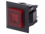 Switch: push-button | Pos: 2 | SPST-NO | 3A/125VAC | OFF-ON | red | 1kV