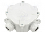 Enclosure: junction box | X: 80mm | Y: 80mm | Z: 45mm | wall mount | IP67