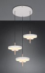 Trio Keaton LED piekarama lampa 3-pc warm grey brushed steel 340230376 4017807655407