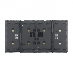 Electrified framefor the installation of up to 4 digital controls. Black.