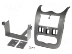 Radio mounting frame | Dacia | 2 DIN | grey (shiny)