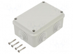 Enclosure: junction box | X: 100.5mm | Y: 129mm | Z: 58mm | wall mount