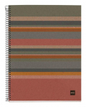 MAUL A616499 writing notebook A5 120 sheets Blue, Brown, Green, Orange, Pink, Red