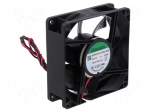 Fan: DC | axial | 12VDC | 80x80x25mm | 101.9m3/h | 47.5dBA | ball bearing