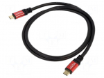 Cable | USB C plug,both sides | gold-plated | 1m | black | 22AWG,32AWG