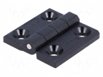 Hinge | Width: 40mm | technopolymer (PA) | black | H: 40mm