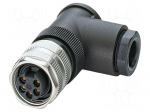Connector: 7/8" | plug | PIN: 5 | angled | unshielded | 9A | 300V | IP67