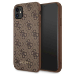Guess GUHCN61G4GFBR Hardcase 4G Metal Gold Logo for iPhone 11 6,1" / brown