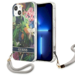 Guess GUHCP13SHFLSB Flower Strap Hardcase for iPhone 13 mini 5,4" / blue