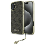 Guess GUHCP16SGF4GBR Hardcase 4G Charms Collection for iPhone 16 6.1" / brown