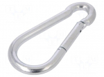 Snap hook | steel | for rope | 140mm | zinc | Size: 12mm
