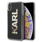 Karl Lagerfeld KLHCI65KAGBK Karl logo Glitter for iPhone Xs Max / black