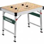 metabo multifunctional table MWB 100 (silver/wood, load capacity up to 120 kg)