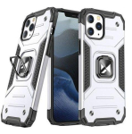 Back panel cover Wozinsky Apple iPhone 13 Ring Armor Case Kickstand Tough Rugged Cover Silver