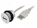 USB socket | 22mm | har-port | -25&divide;70&deg;C | &Oslash;22.3mm | IP20 | Colour: silver