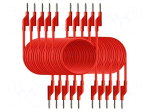 Test lead: single | banana plug 4mm,both sides | Imax: 10A | Len: 2m