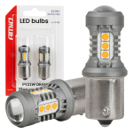 Autolambid, Mootorratta ja traktori valgustid // Autolambid, Mootorratta ja traktori valgustid // Żar&oacute;wki led standard bau15s py21w 2x1860smd 3030 15smd pomarańczowe 12v 24v amio-05002