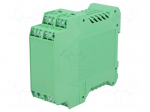 Enclosure: for DIN rail mounting | polyamide | green | terminals: 24
