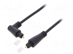 Cable | Toslink plug,Toslink plug angled | 2m | black | &Oslash;out: 4mm