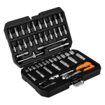 Wrench set 55 pieces 1/4", satin