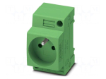Connector: AC supply | socket | female | 16A | PIN: 3 | screw terminal
