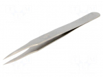 Tweezers | 115mm | for precision works | Blades: straight,narrow