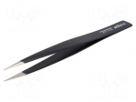 Tweezers | non-magnetic | Tweezers len: 130mm | Blades: straight | ESD