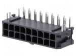 Socket | wire-board | male | Micro-Fit 3.0 | 3mm | PIN: 18 | THT | 5A | 600V