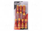 Kit: screwdrivers | Pcs: 7 | insulated | 1kVAC | Package: blister