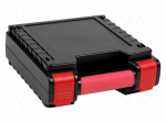Container: transportation case | 256x240x94mm | black/red | ABS