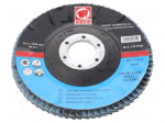 Flap grinding wheels | &Oslash;: 115mm | &Oslash;hole: 22mm | Granularity: 40