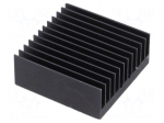 Heatsink: extruded | grilled | BGA | black | L: 37.5mm | W: 37.5mm | 5&deg;C/W