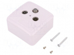 Plug/socket | coaxial 9.5mm (IEC 169-2) | surface-mounted | white