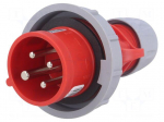 Connector: AC supply 3-phase | plug | male | 16A | 400VAC | IEC 60309