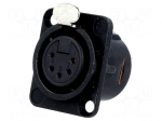 Socket | XLR | female | PIN: 5 | flange (2 holes),for panel mounting