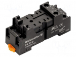 Socket | PIN: 8 | 12A | 300VAC | H: 30mm | W: 25mm | Mounting: DIN | -40&divide;85&deg;C