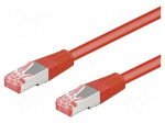 Patch cord | S/FTP | 6a | stranded | Cu | LSZH | red | 3m | halogen free