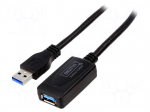Cable | USB 3.0,with amplifier | USB A socket,USB A plug | 5m