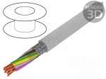 Wire | BiT LiYCY | 6x1mm2 | tinned copper braid | PVC | grey | 300/300V