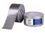 Tape: duct | W: 75mm | L: 50m | Thk: 0.2mm | silver | natural rubber | 12%